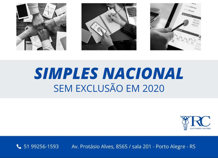 SIMPLES NACIONAL SEM EXCLUSÃO EM 2020