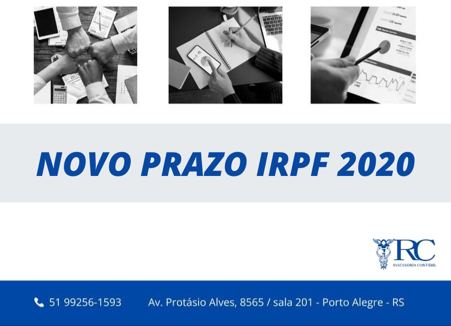 NOVO PRAZO PARA IRPF ANO BASE 2020